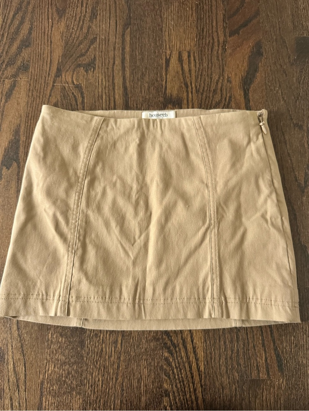 House of CB Nisha Sculpting Mini Skirt Beige Tan Size S